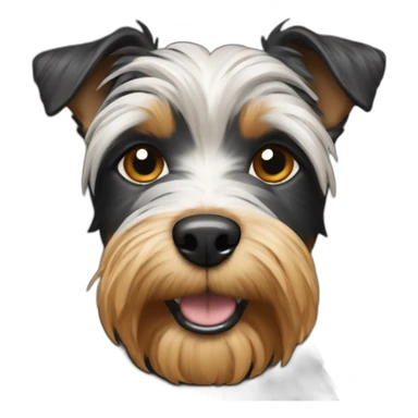 Yorkshir terrier noir et feu sticker