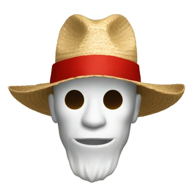 Strawhat with red strap sticker