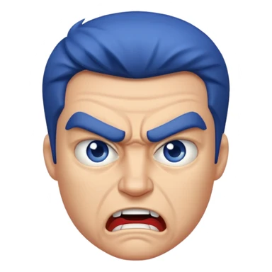 Créame una imagen de Ethan de Blu strike enojado sticker