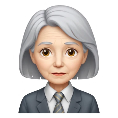 old woman with Necktie sticker