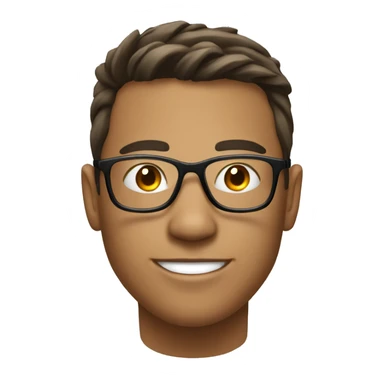 young man of about 20 years old, networker and trader with glasses sticker