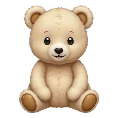 White boho aesthetic teddy sticker sticker