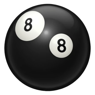 As este emoji 🎱 pero ponele un 1 a la par del ocho  sticker