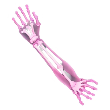 X-ray arm pink sticker