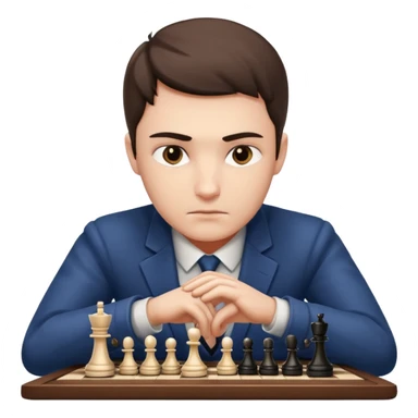 Player with chessboard sticker