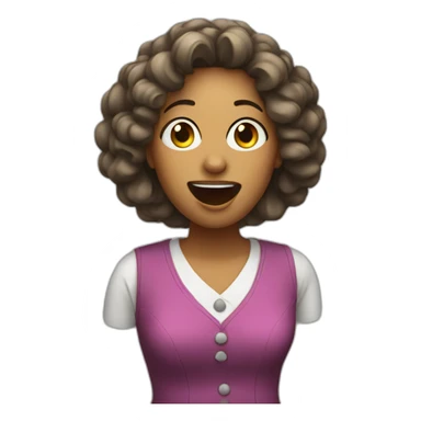 Singing woman sticker