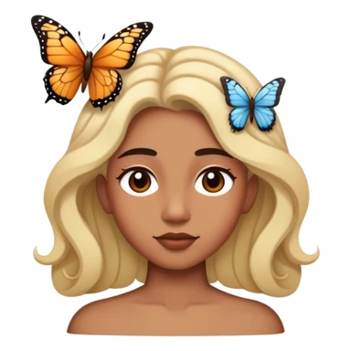 Butterfly in hair sticker