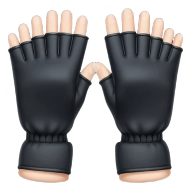 A pair of dark fingerless cotton gloves sticker