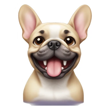 French bulldog happy sticker