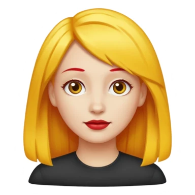 kırmızı toka takan kadın, sarı saçlı sticker