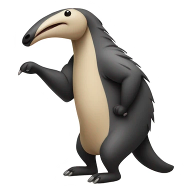 anteater shows middle finger sticker