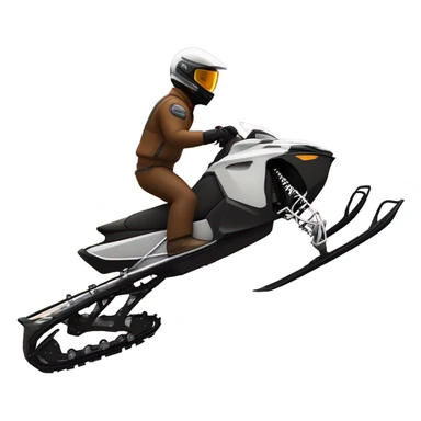Brown guy riding a snowmobile into a large tower with explosion  sticker