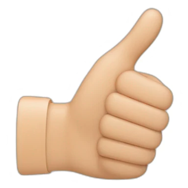 Thumb up with A hand splint sticker