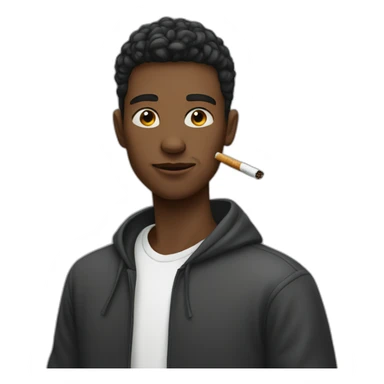 young man smoking sticker