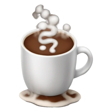 Hot cocoa steaming sticker