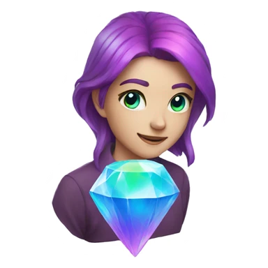 Rainbow gem sticker