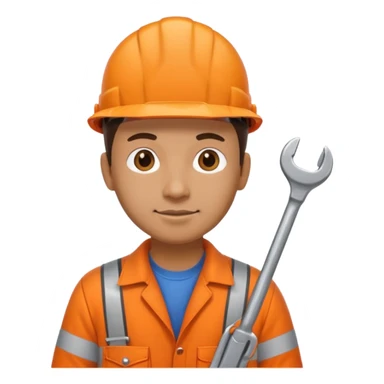 back of Railway engineer orange overalls sticker