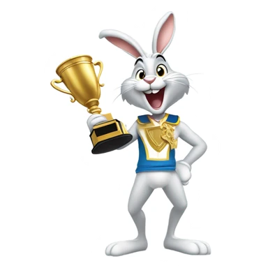 Bugs Bunny winning first place  sticker