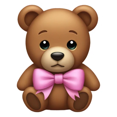 teddy bear with a bow sticker