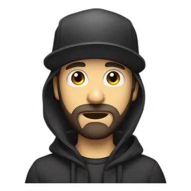 emo guy with beard and hat hype face sticker