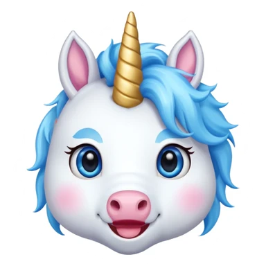 unicorn head, cute, like cartoon character sticker