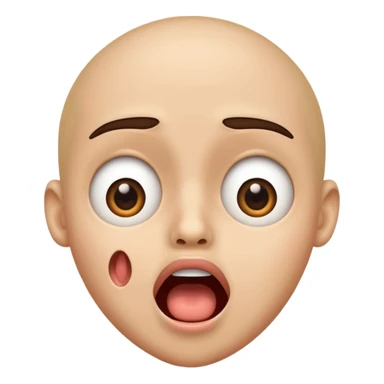 Shocked face sticker