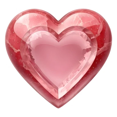 Strawberry quartz heart sticker