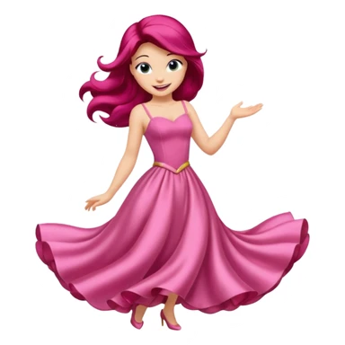 princess ariel in pink dress  sticker