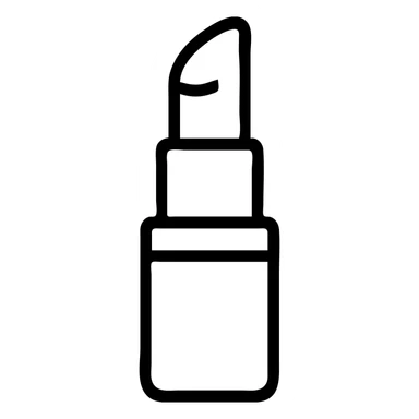 minimalistic icon style latex lipstick, simple clean lines, minimal details sticker