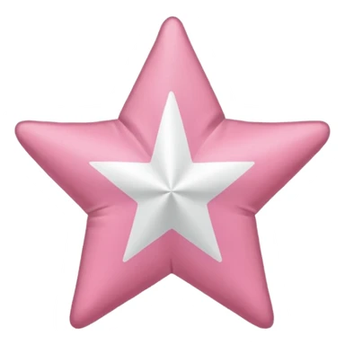 Bandera rosada con una estrella 💫 y franjas blancas sticker