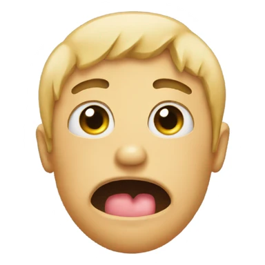 crying face emoji with tongue out  sticker