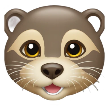 Loutre sur un chat sticker