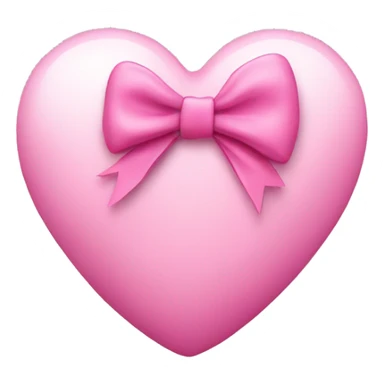 A pink heart with a little bow on top sticker