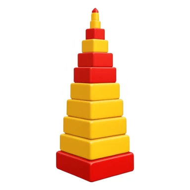 Tower made out of couple building blocks sticker