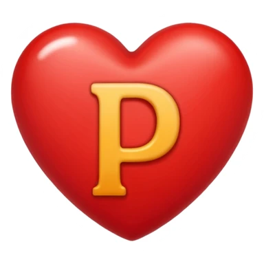 emoji herz mit buchstabe P drin sticker