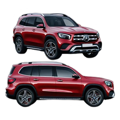 Red Mercedes glb diamond sticker