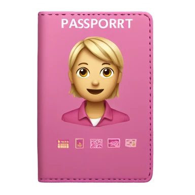 Pink passport sticker