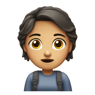 Annoyed Spanish girl stop hand sticker