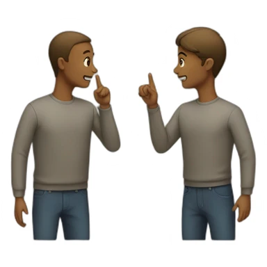 TWO PEOPLE COMMUNICATING sticker