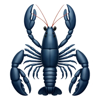 White and black white lobster  sticker