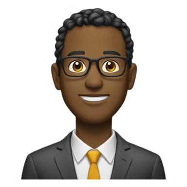 Journalist informal suit mulato sticker