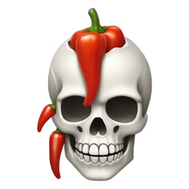 skull+chili sticker