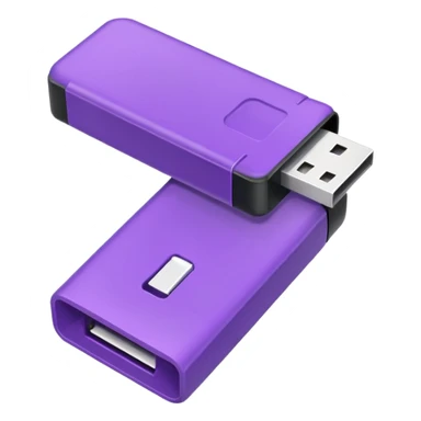 purple usb drive sticker
