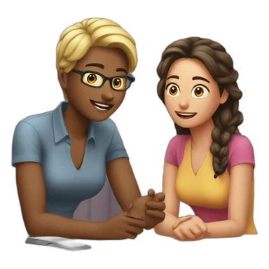 Texte avec écrit Julia + lale = best friends sticker