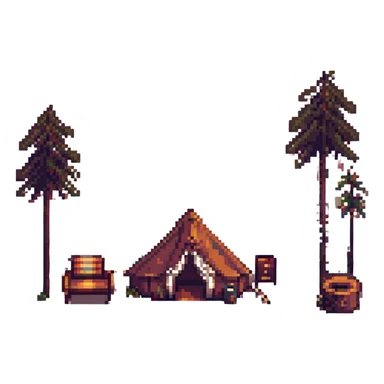 glamping sunset sticker