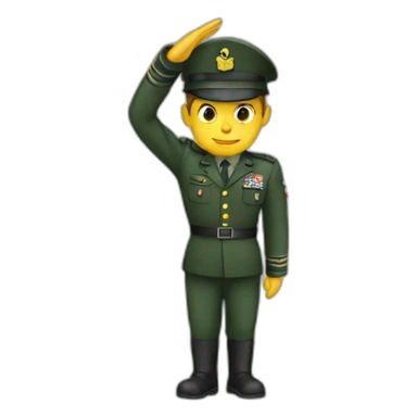 military officer salute sticker
