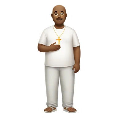 Short bald and fat devoted Christian man sticker