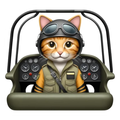 Katze sitzt in jagdbomber sticker