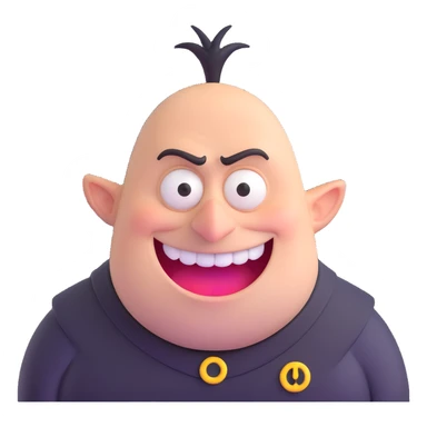 Gru from Despicable Me with his evil grin sticker