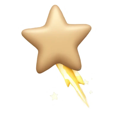 Beige shooting star sticker